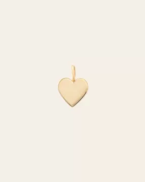 10mm Heart Charm - 10k Solid Gold