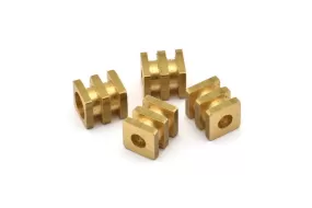 12 Raw Brass Industrial Square Tubes, Spacer Beads,end Tubes, Findings (12x10 Mm) D0048