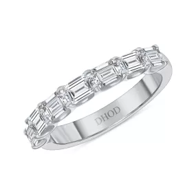 14K Gold East West Halfway Diamond Band