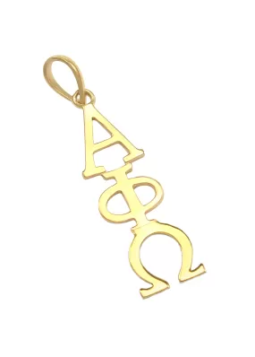 14k Solid Gold Alpha Phi Omega Lavaliere