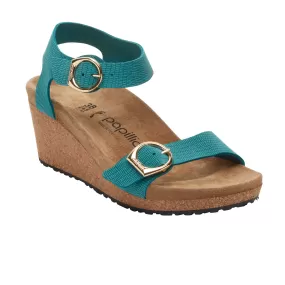 Birkenstock Soley Narrow (Women) - Embossed Biscay Bay Nubuck