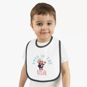 Born in the USA Benjamin Franklin Jersey Baby Bib