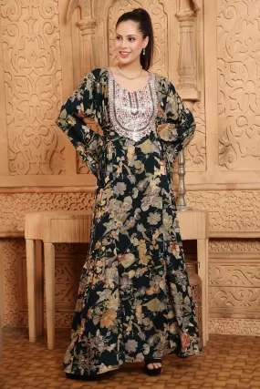 Designer Mukhawar style Caftan Jalabiya Gown