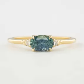 Estel Ring - 0.85ct Blue Green Montana Sapphire (One of a kind)