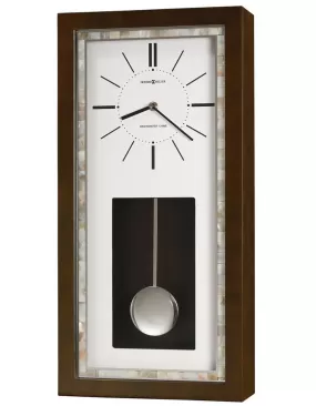 Howard Miller Holden Pendulum Wall Clock - White Dial - MOP Trim - Espresso