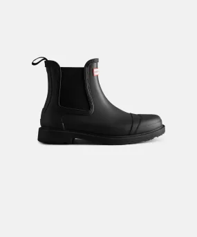 Hunter Mens Commando Chelsea Black Boots