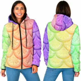 Mermaid Scales Women's Padded Hooded Jacket