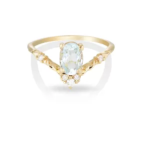 Mira II | aquamarine & diamonds