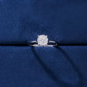 MOISSANITE ROUND HALO RING