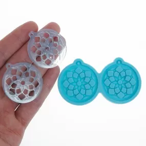 Silicone Flower Earring Mold Round Resin Earring Stud DIY Resin Earrings 10369754