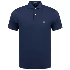 Solid Tailored Fit Performance Jersey Polo Navy - SS24