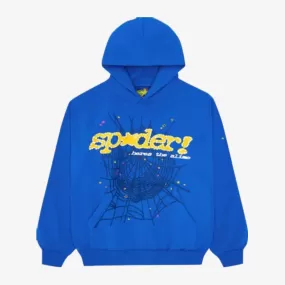 Sp5der 'TC' Pullover Hoodie Blue SS23