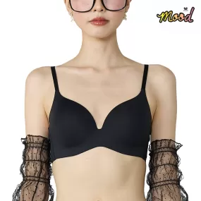 Wacoal Mood Smooth Bra ชุดชั้นในวัยรุ่น บราไร้ตะเข็บ รุ่น MM1X81 สีดำ (BL)