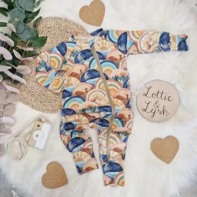 Zip Sleepsuit | Boho Arcs